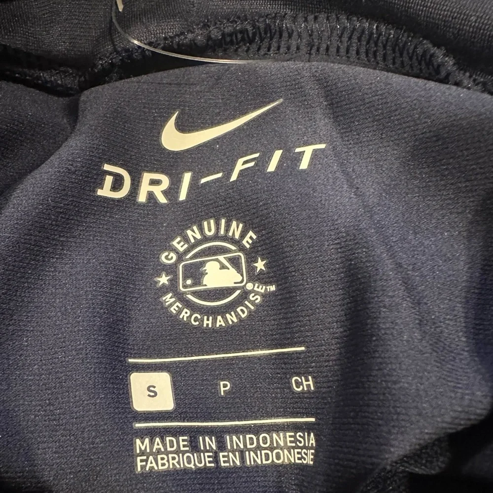 Nike New York Yankees Navy Blue White Performance Cowl Funnel Neck Top S
